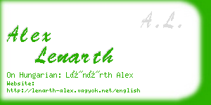 alex lenarth business card